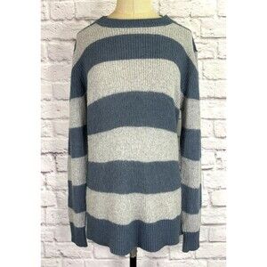Michael Kors Women's Striped Alpaca Wool Blend Sweater Long Sleeve Crew SMALL